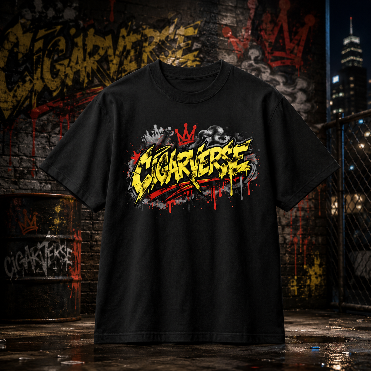 Graffiti Crown Premium Max Heavyweight T-Shirt — Bold Urban Streetwear