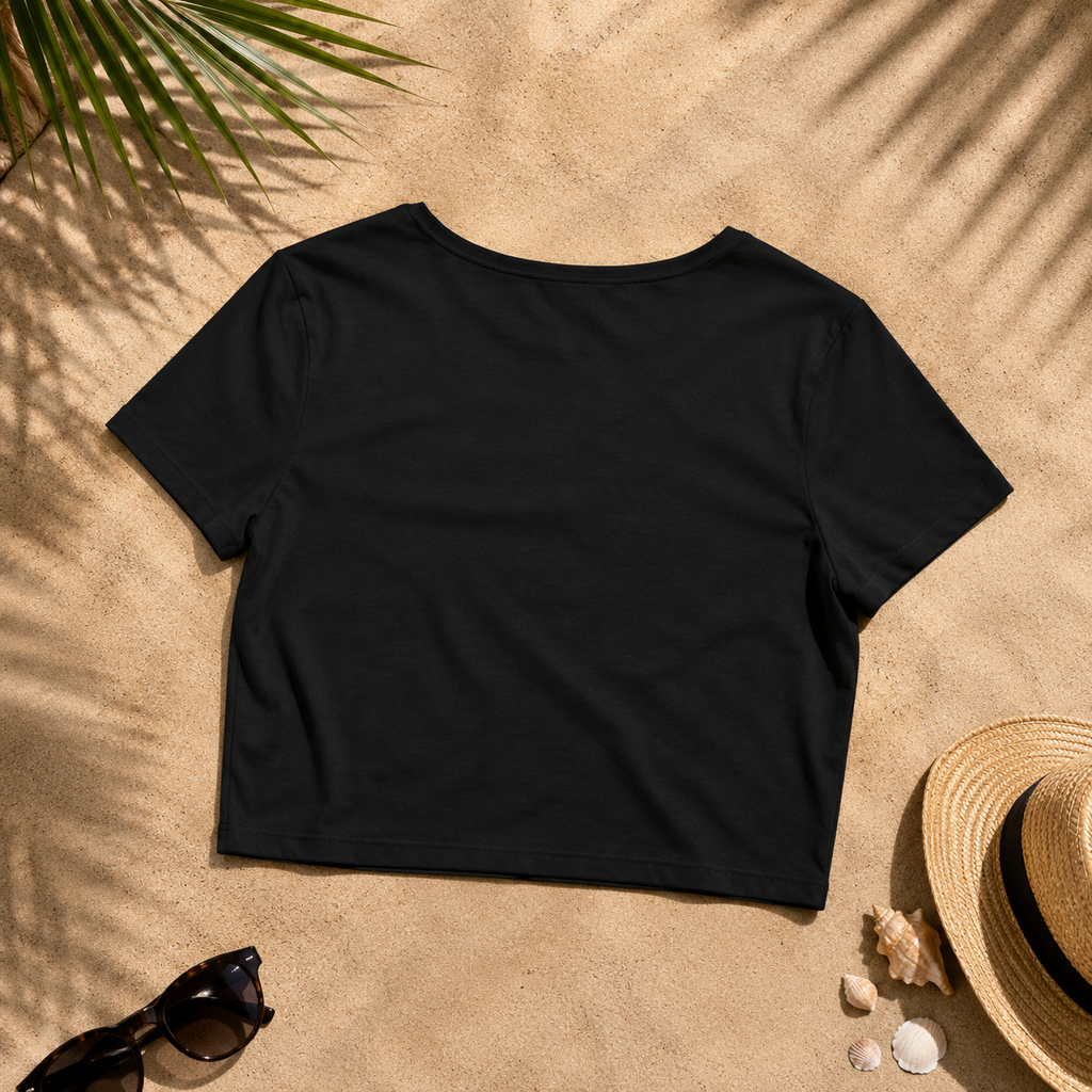 Crop Tee — Colorful "CigarVerse" Graffiti Logo Crop Top