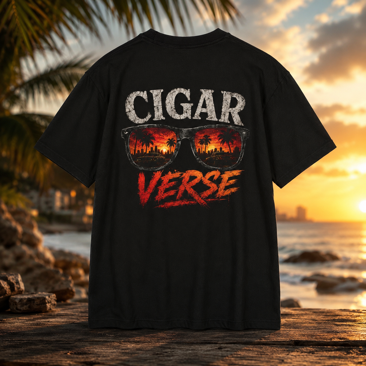 Oversized Premium Max Heavyweight Cigar Verse Graphic T-Shirt