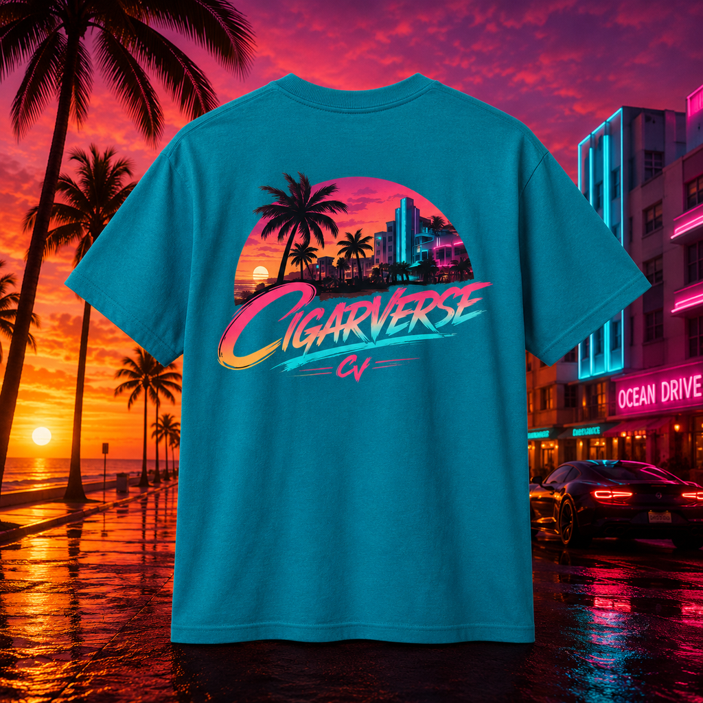 CIGARVERSE Unisex Retro Sunset T-Shirt