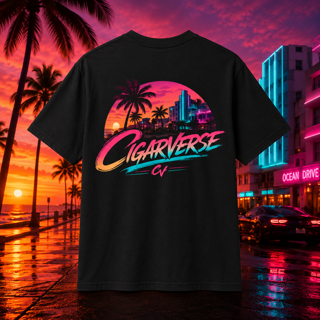 CIGARVERSE Unisex Retro Sunset T-Shirt