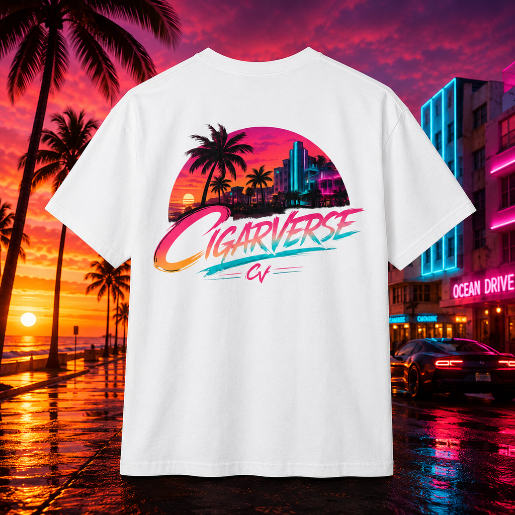 CIGARVERSE Unisex Retro Sunset T-Shirt