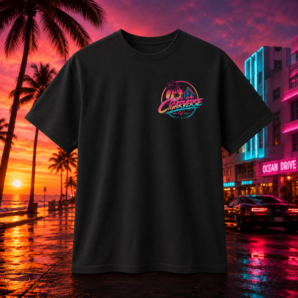 CIGARVERSE Unisex Retro Sunset T-Shirt