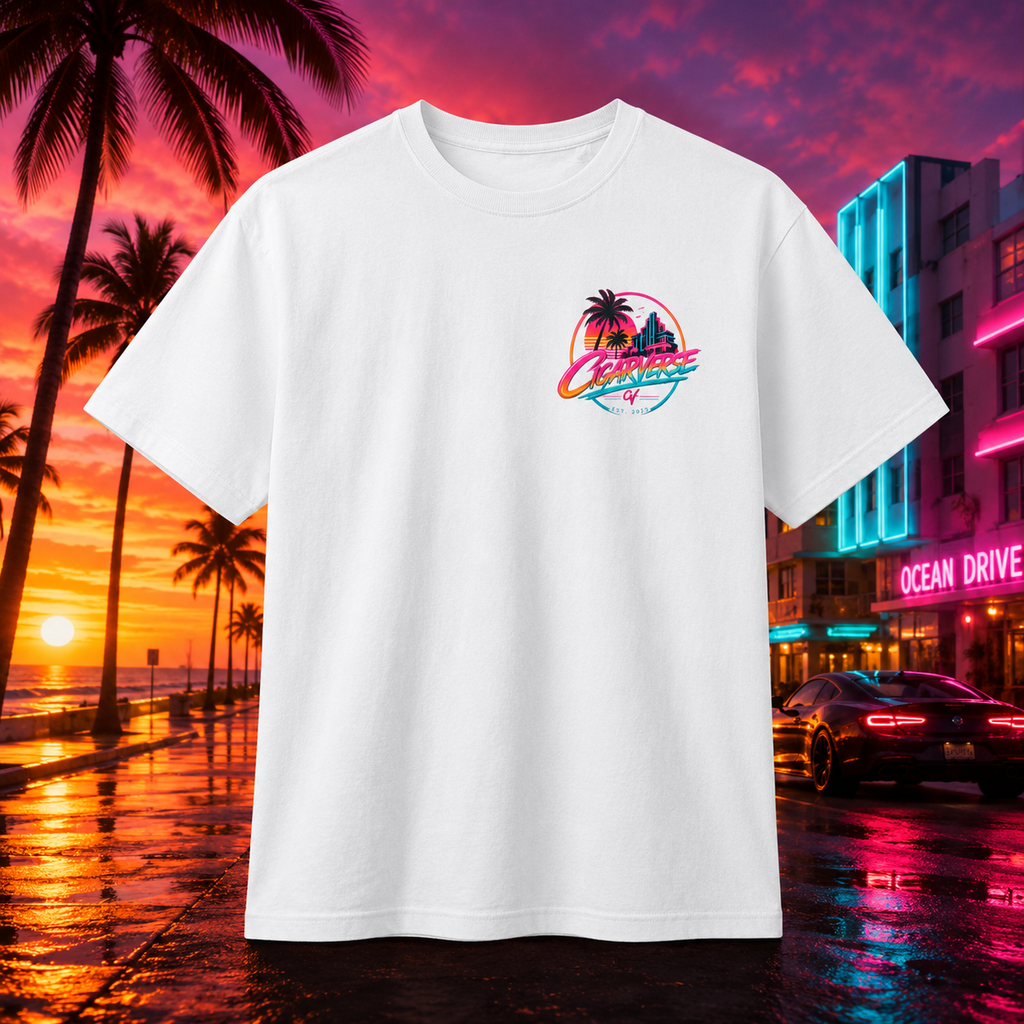 CIGARVERSE Unisex Retro Sunset T-Shirt