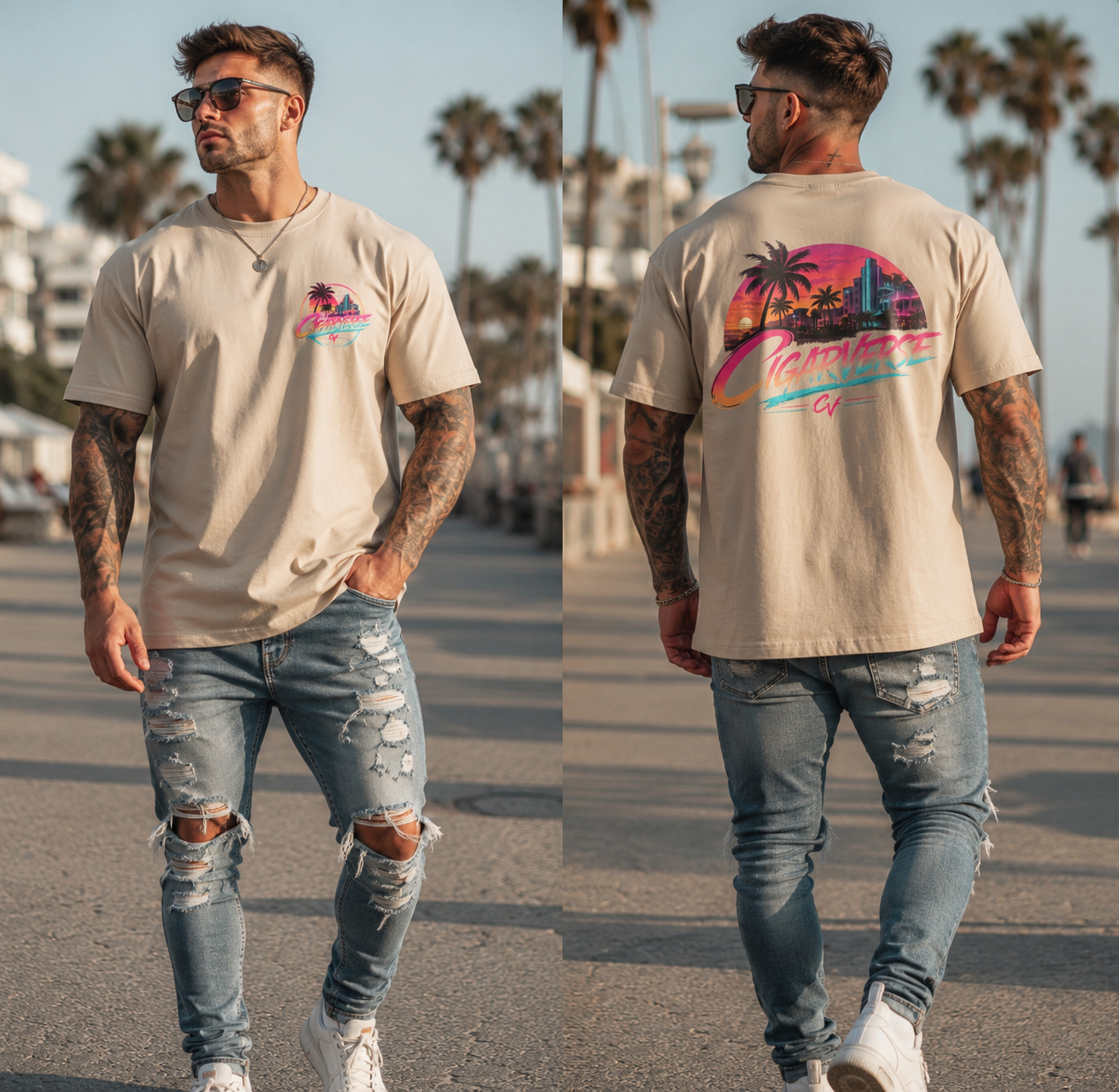 Oversized Premium Max Heavyweight Unisex Garment-Dyed Drop-Shoulder T-Shirt