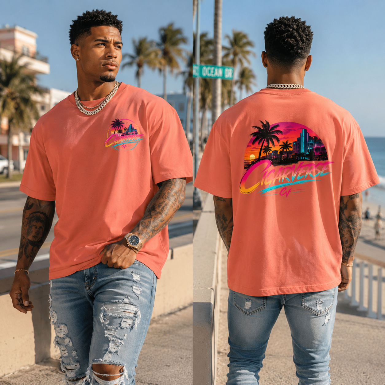 Oversized Premium Max Heavyweight Unisex Garment-Dyed Drop-Shoulder T-Shirt
