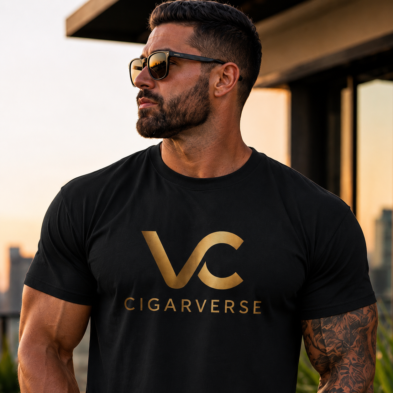 Unisex Champagne Gold CIGARVERSE T-Shirt