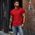 Unisex Red Logo CigarVerse T‑Shirt — Red Embossed Logo Tee for Cigar Lovers