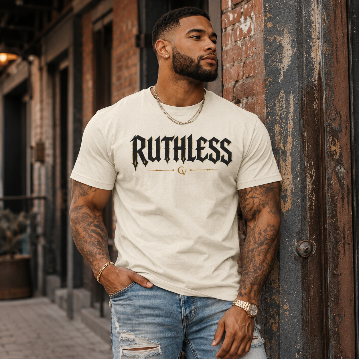 Unisex Ruthless logo CIGARVERSE T-Shirt — Bold Rock Band Style Graphic Tee
