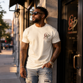 CIGARVERSE Tee — Vintage Script Chest Print Cotton T-Shirt
