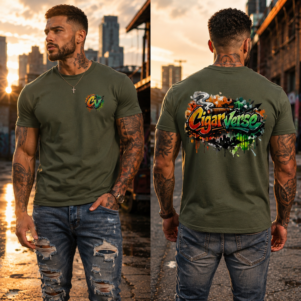 CigarVerse Graffiti Logo Tee