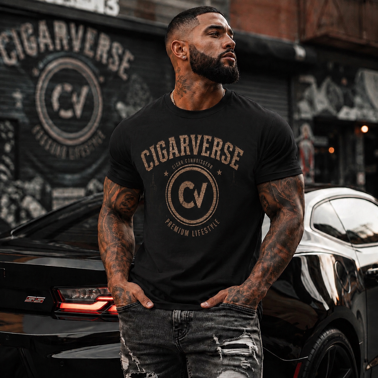 Cigarverse Vintage Logo Tee – Premium Cigar Lifestyle T-Shirt