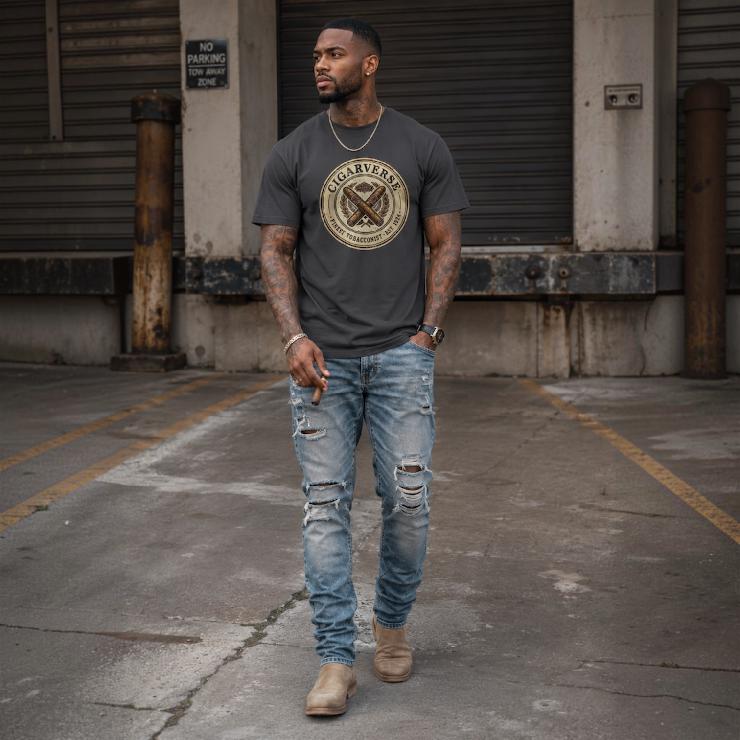 Cigarverse Vintage Cigar Club Tee — “Cigarverse Finest Tabacconist”