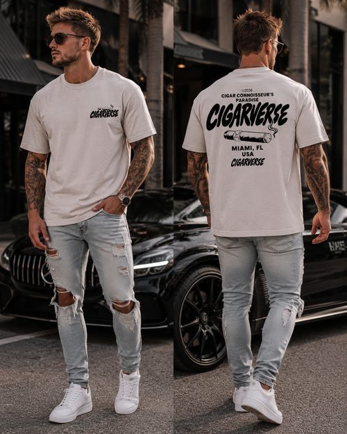 Cigarverse Graphic Tee — Cigar Connoisseur Miami Tribute Shirt