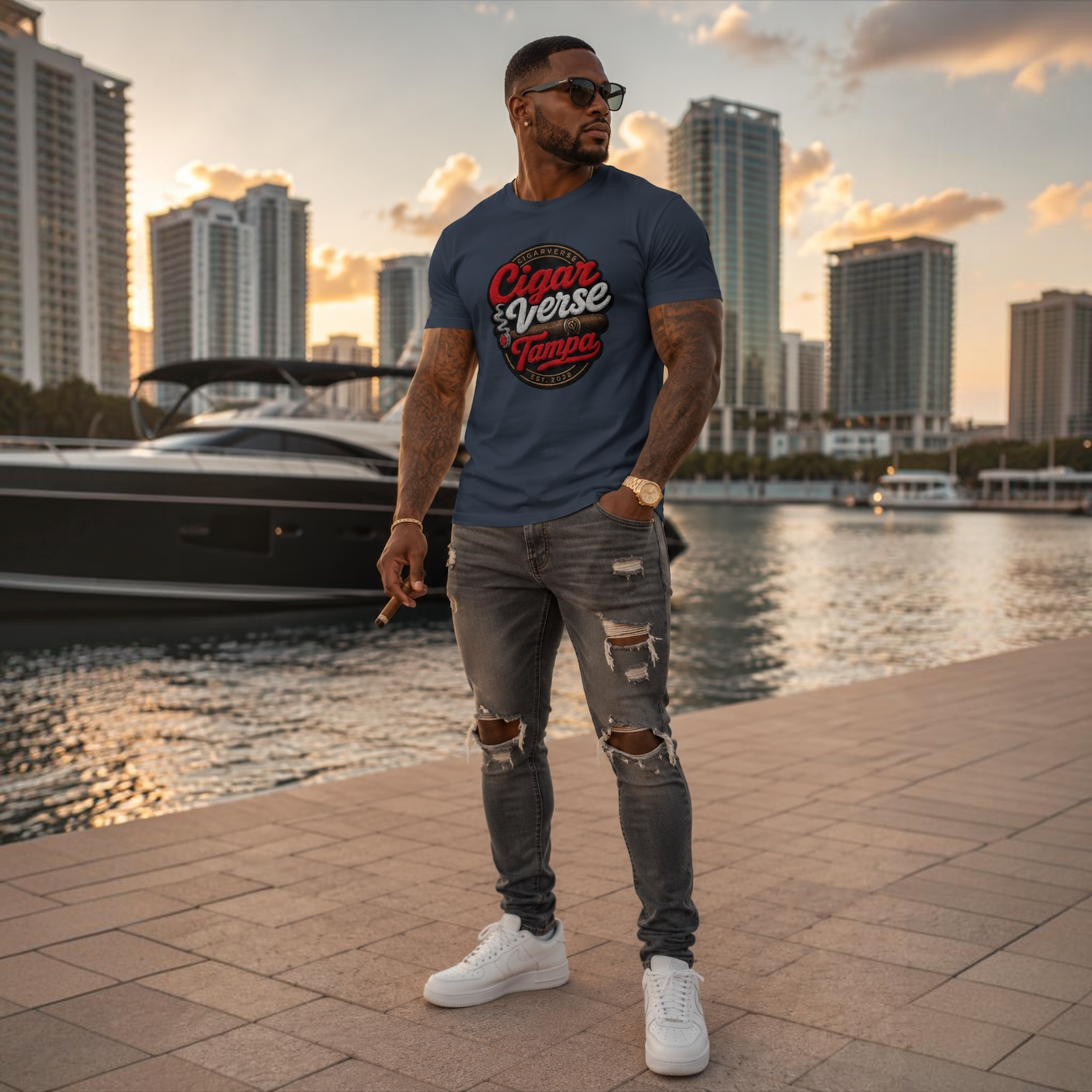 Cigar Verse Tampa T-Shirt – Retro Cigar Club Tee