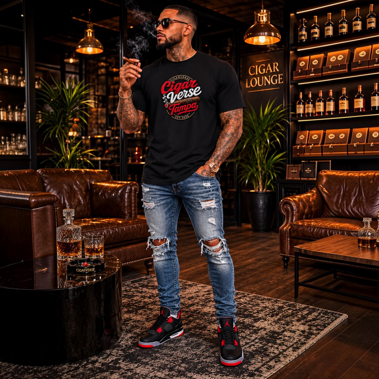 Cigar Verse Tampa T-Shirt – Retro Cigar Club Tee