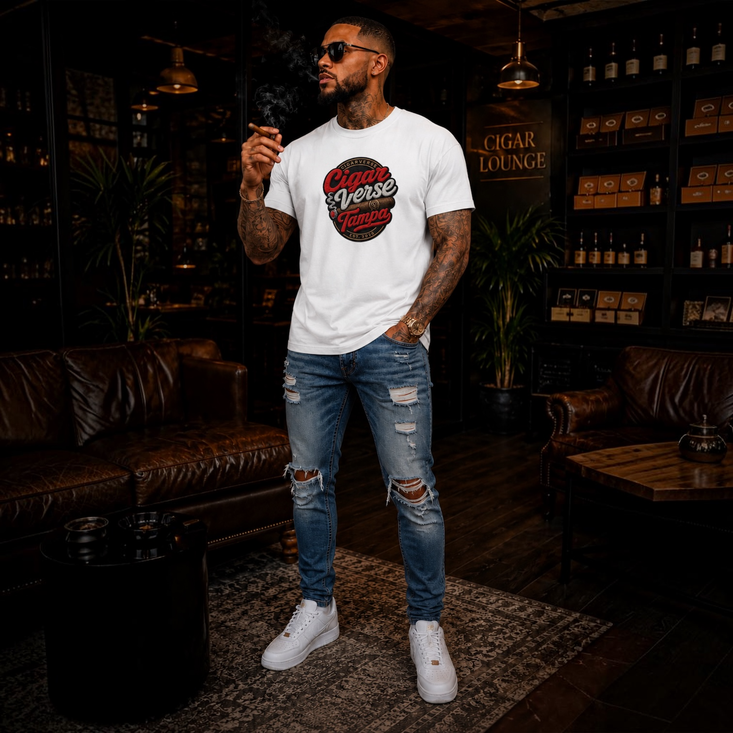 Cigar Verse Tampa T-Shirt – Retro Cigar Club Tee