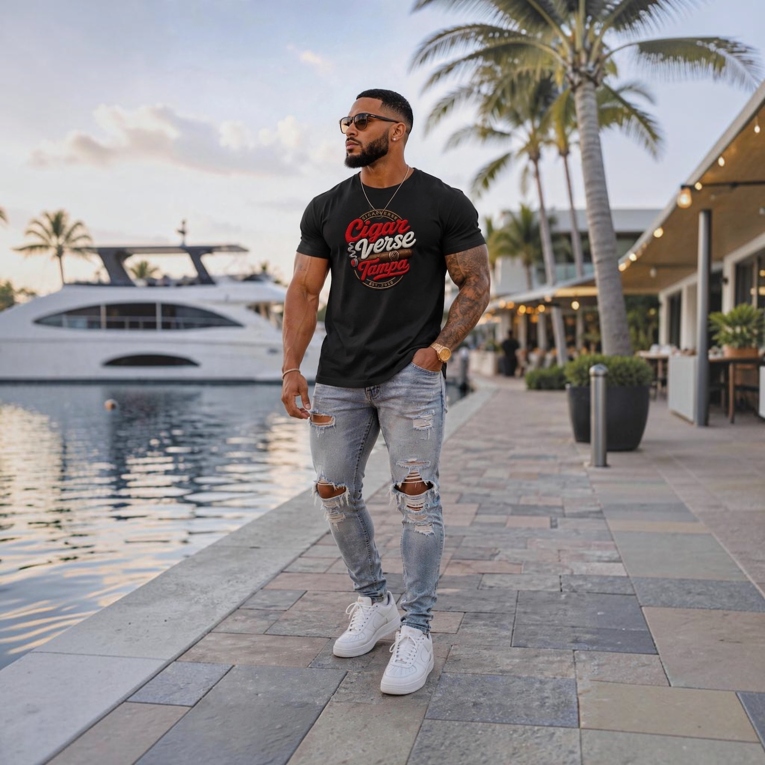 CigarVerse Tampa Tee — Vintage Cigar Lounge Short Sleeve Shirt