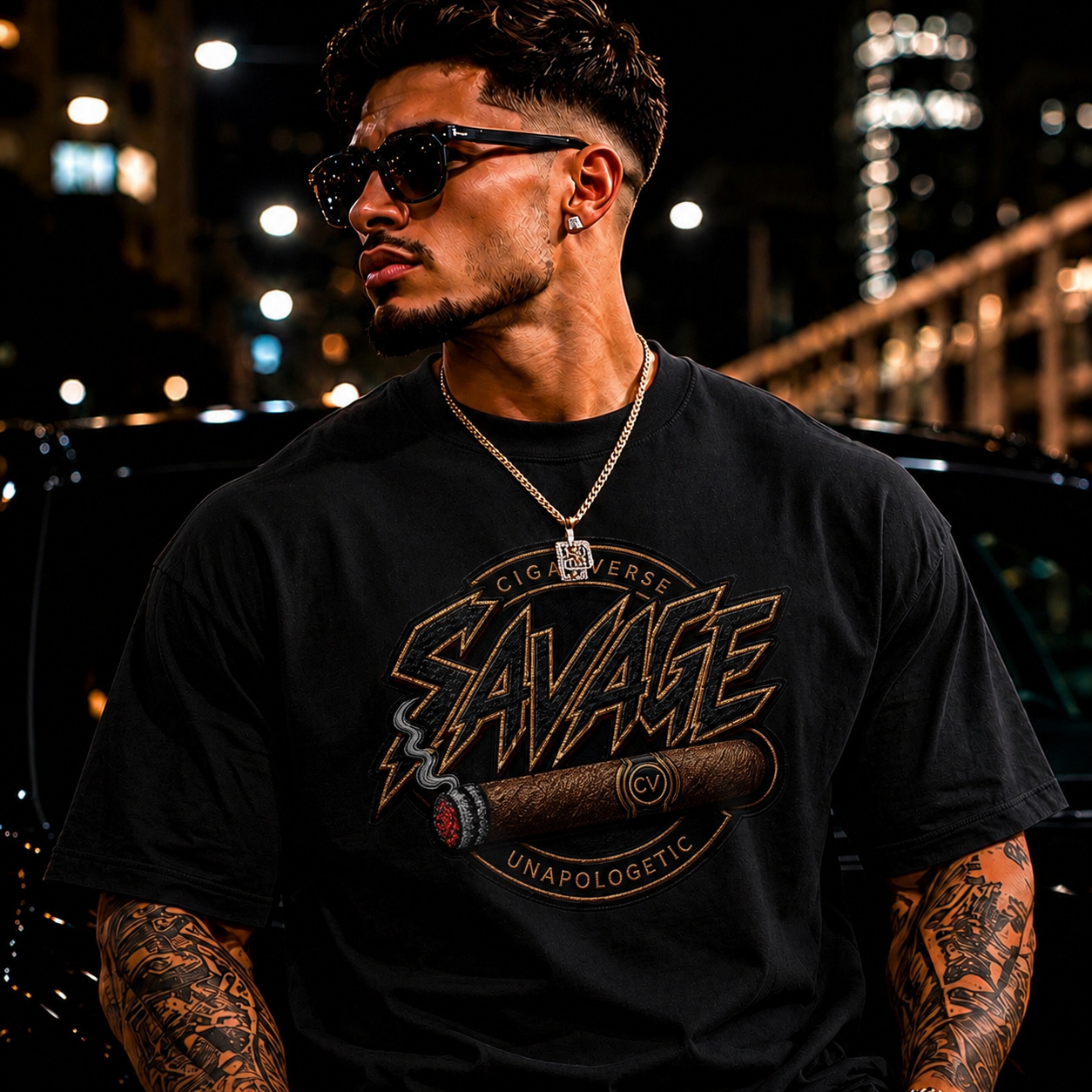“PREMIUM HEAVYWEIGHT” Savage Graphic Tee — Unapologetic Dugout Vintage T-Shirt