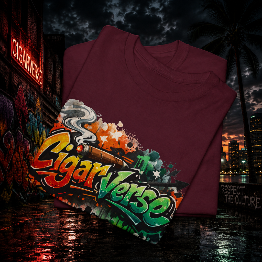 CigarVerse Graffiti Tee - Urban Streetwear Cigar Lover T-Shirt