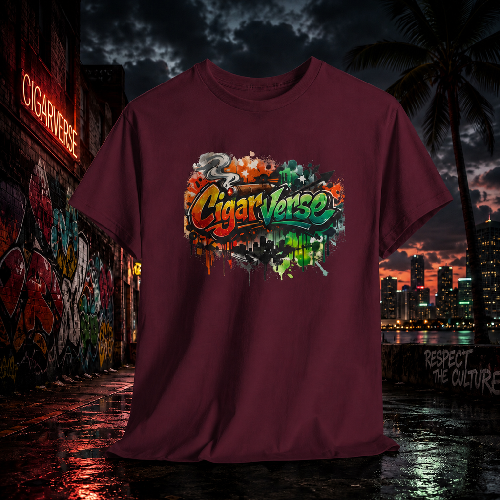 CigarVerse Graffiti Tee - Urban Streetwear Cigar Lover T-Shirt