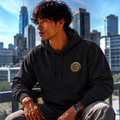 Spiral Tobacco Leaf Hoodie - Minimal Chest Logo