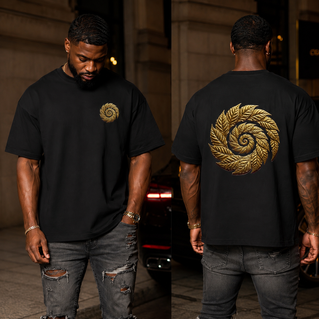 Golden Spiral Leaf CIGARVERSE T-Shirt