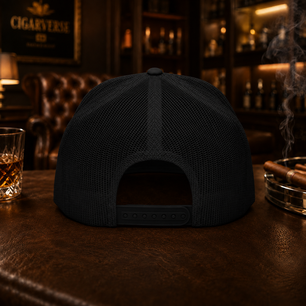 Cigarverse Trucker Cap – Vintage Cigar Logo 5-Panel Mesh Hat