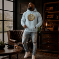 Golden Spiral Leaf Hoodie — Botanical Spiral Graphic Pullover