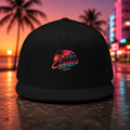 Retro Sunset Trucker Cap — "Cigarverse" Tropical Beach Logo