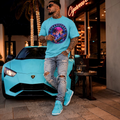 Cigarverse Retro Sunset Tee — Vintage Neon Cigar Logo T-Shirt