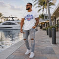 CIGARVERSE Tampa Graphic Tee — Retro Skyline & Palm Tree Logo