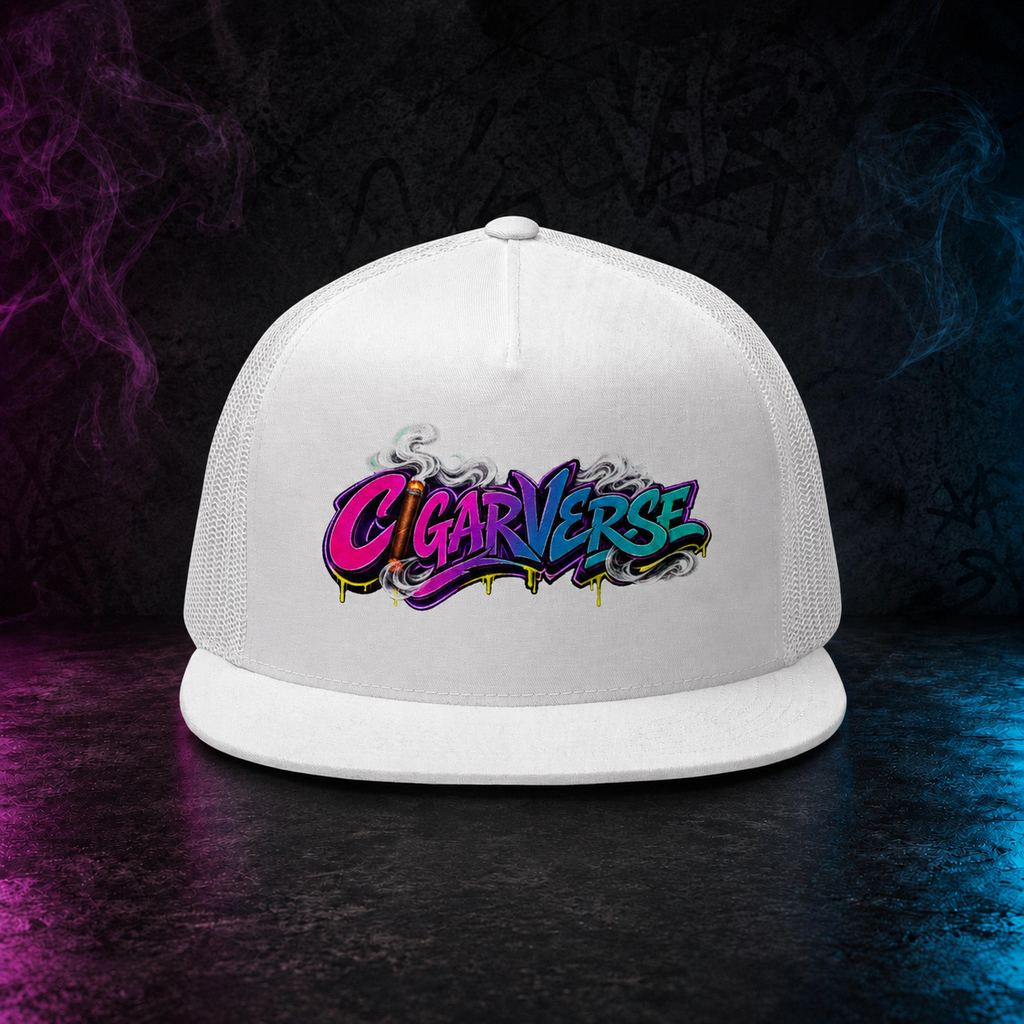 CIGARVERSE Graffiti Trucker Cap — Retro Street Art Snapback