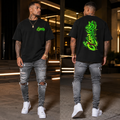 CIGARVERSE Graphic Tee — Neon Grime Logo Chest Print