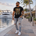 Graphic CIGARVERSE T‑Shirt — Bold Streetwear Tee with Smoking Skeleton Design