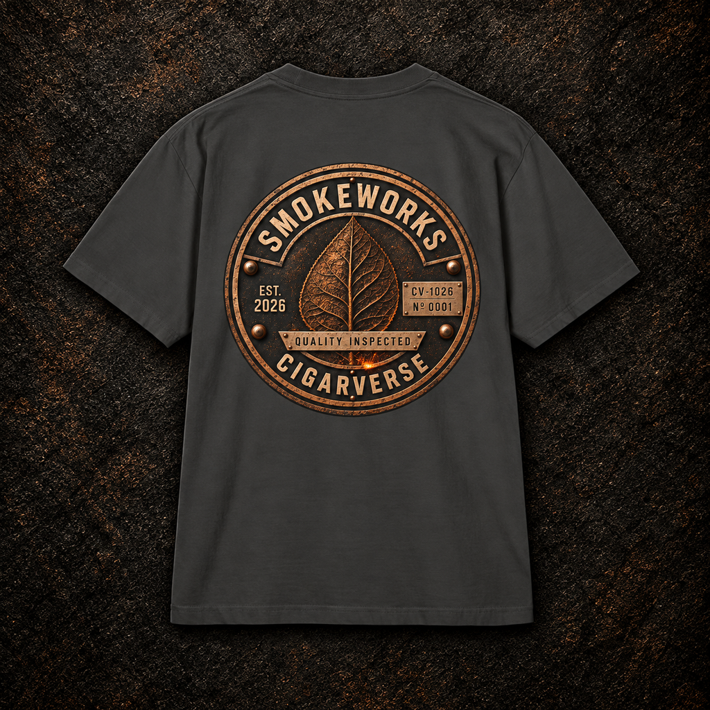 CIGARVERSE Smokeworks T-Shirt — Vintage Tobacco Logo Tee