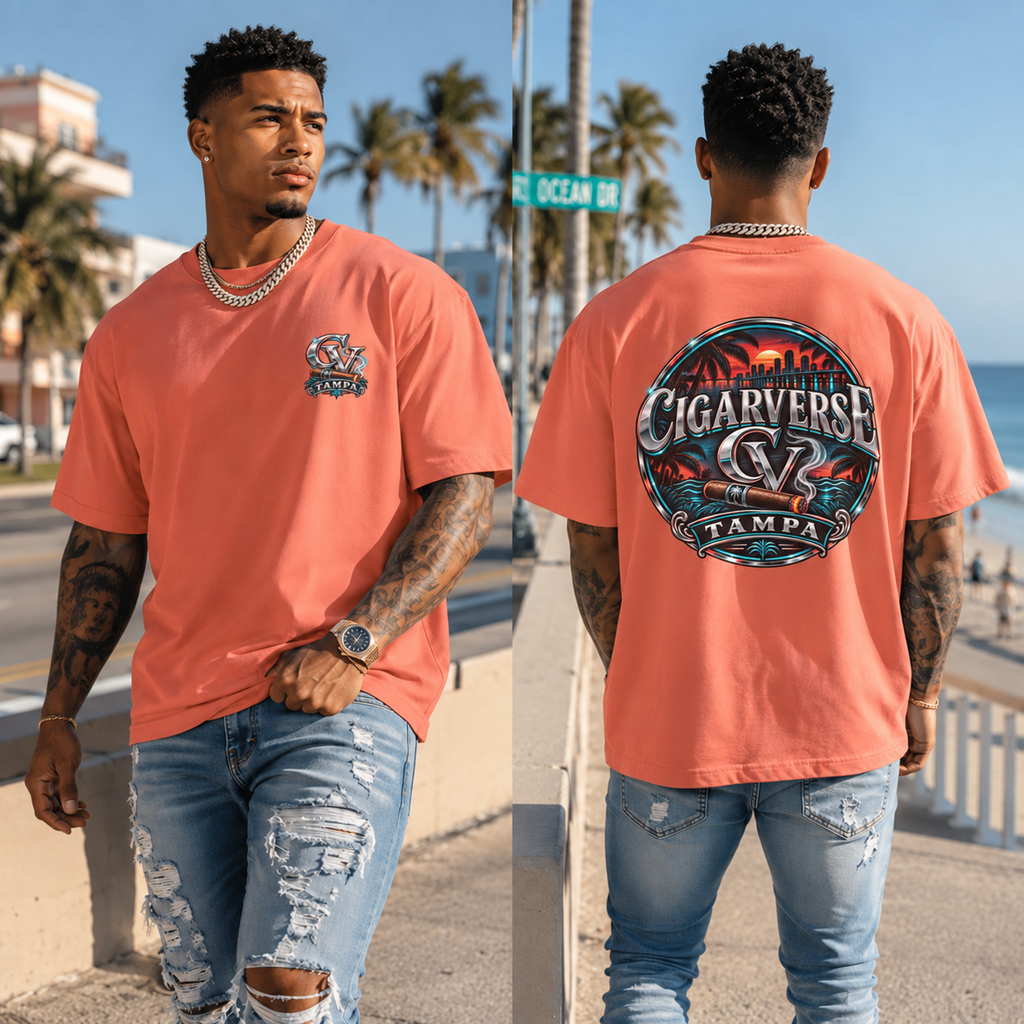 CIGARVERSE Unisex Garment-Dyed Drop-Shoulder T-Shirt
