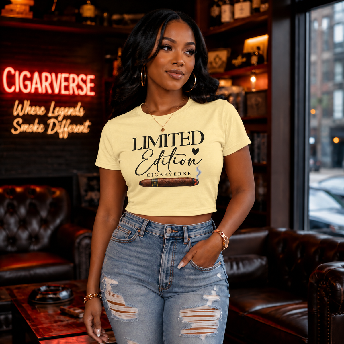 Limited Edition Women's Boxy Tee — 'Limited Edition Cigarverse' Graphic