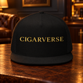 Cigarverse Trucker Cap — Gold Embroidered 5-Panel Snapback