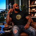 CIGARVERSE Golden Spiral Tobacco Leaf T-Shirt