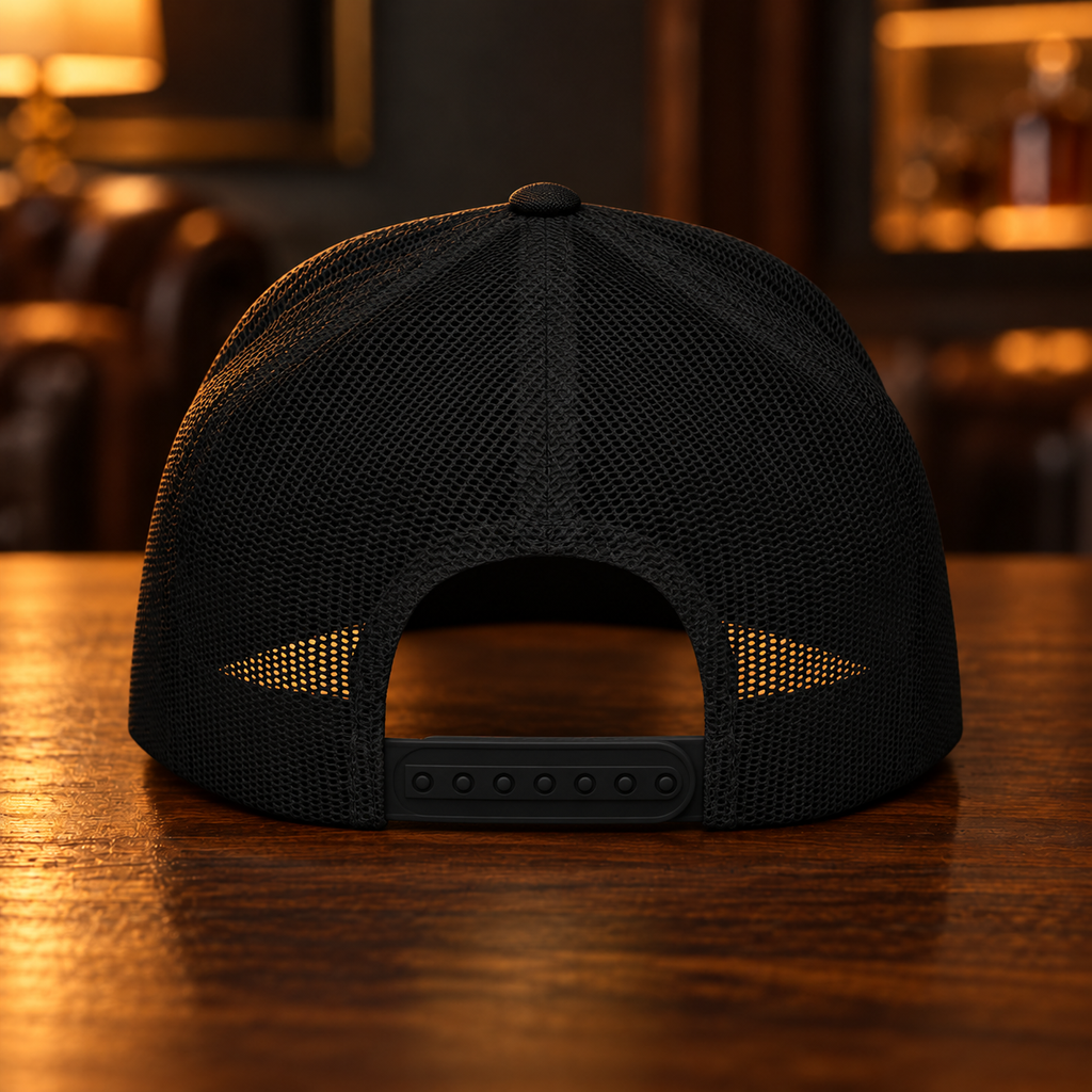 CIGARVERSE Trucker Cap — Gold Fern Spiral