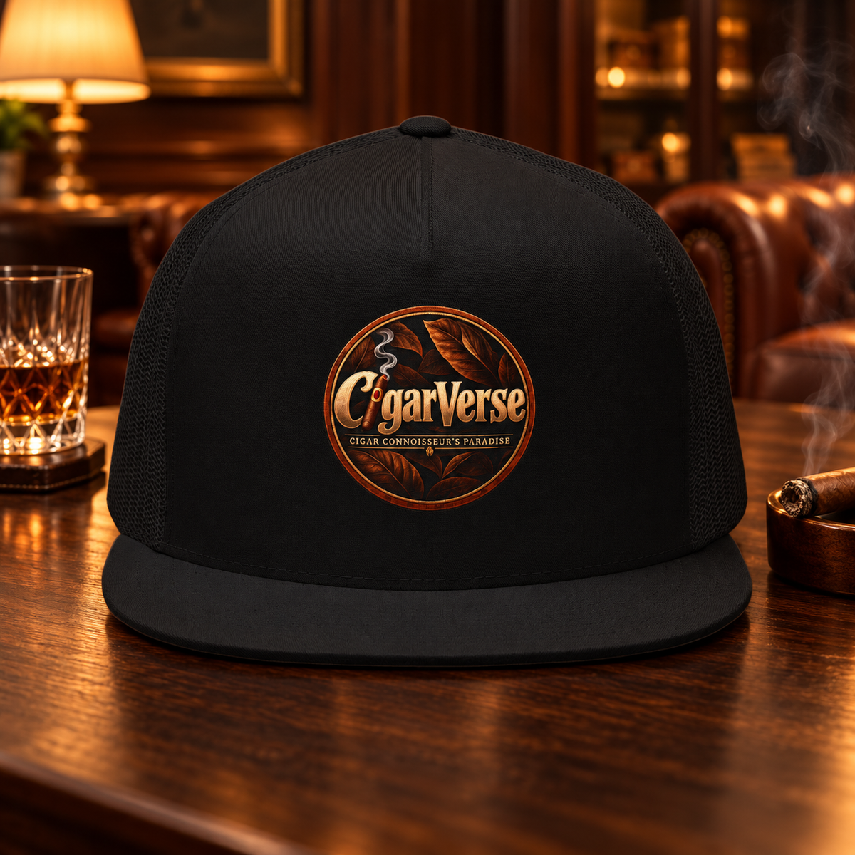 CigarVerse Trucker Cap — Vintage Logo Mesh Snapback