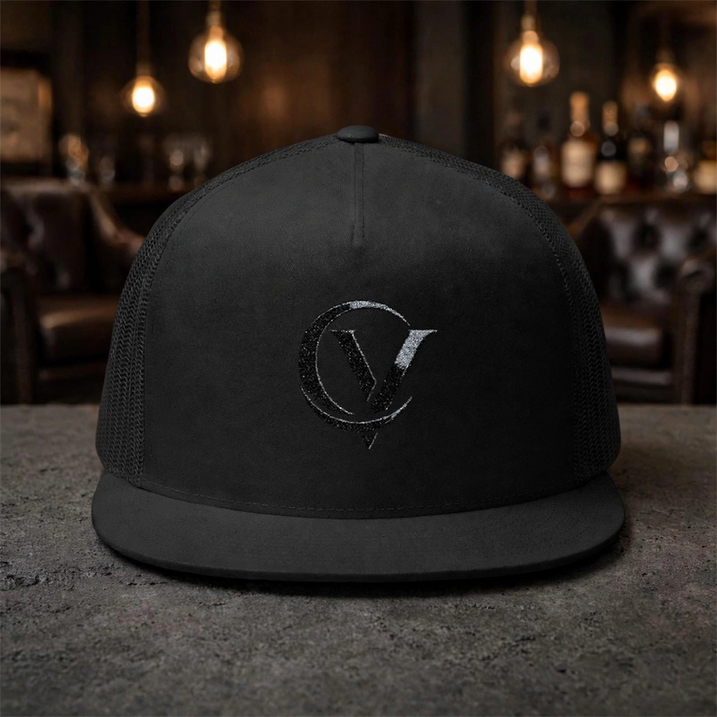 Charcoal Trucker Cap with Vintage Circular V Logo