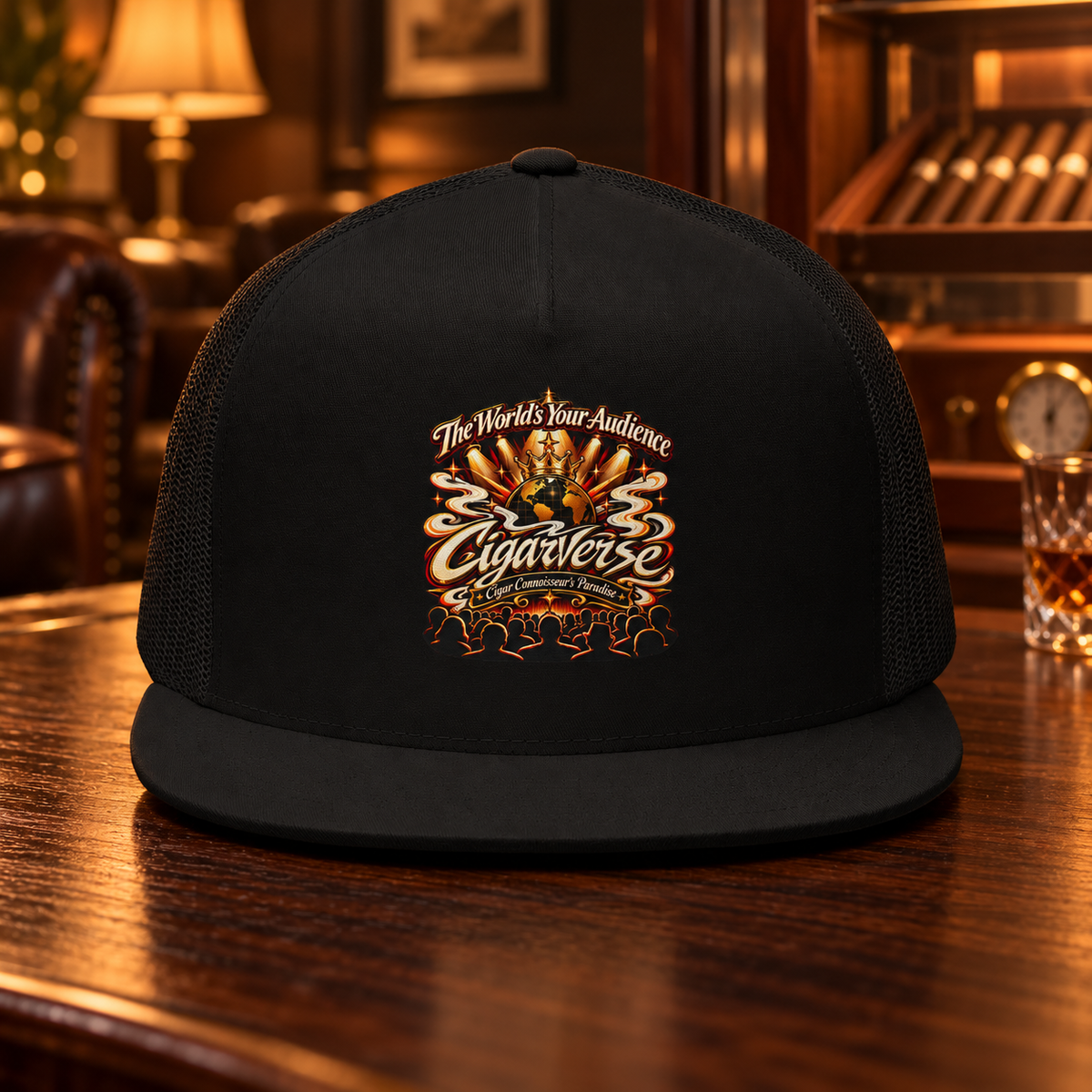 Trucker Cap — “The World’s Your Audience” Cigaverse Logo Snapback