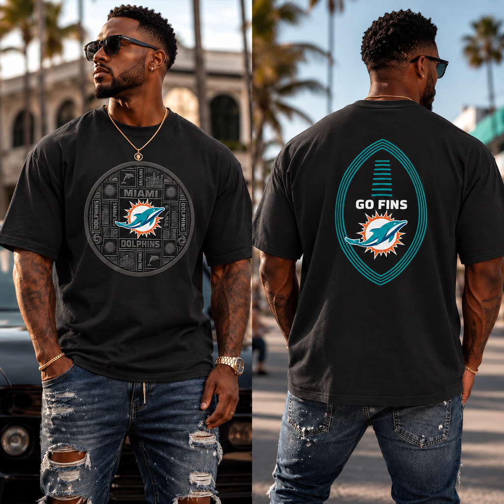 Miami 'Go Fins' Football Tee
