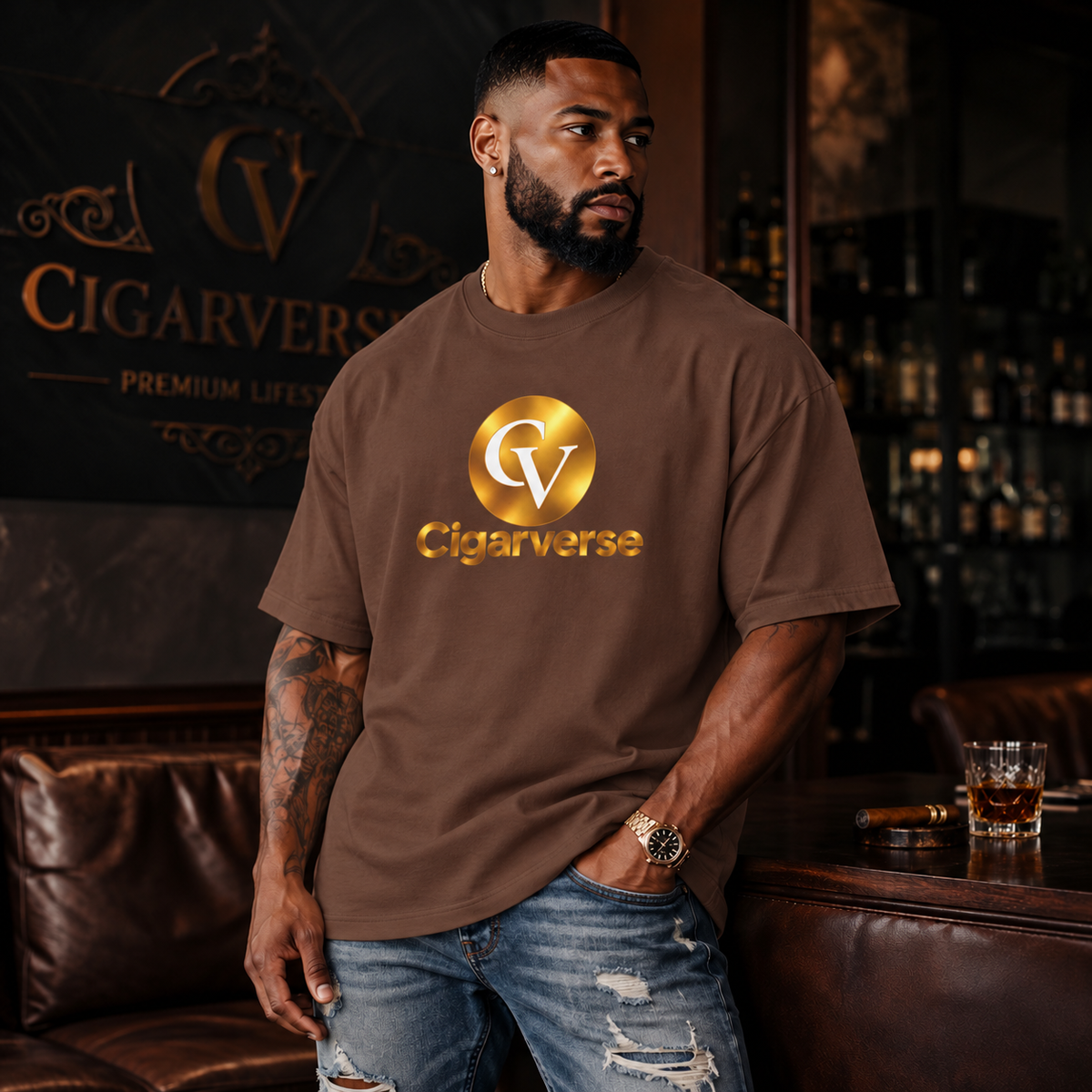 Oversized Cigarverse Logo T-Shirt