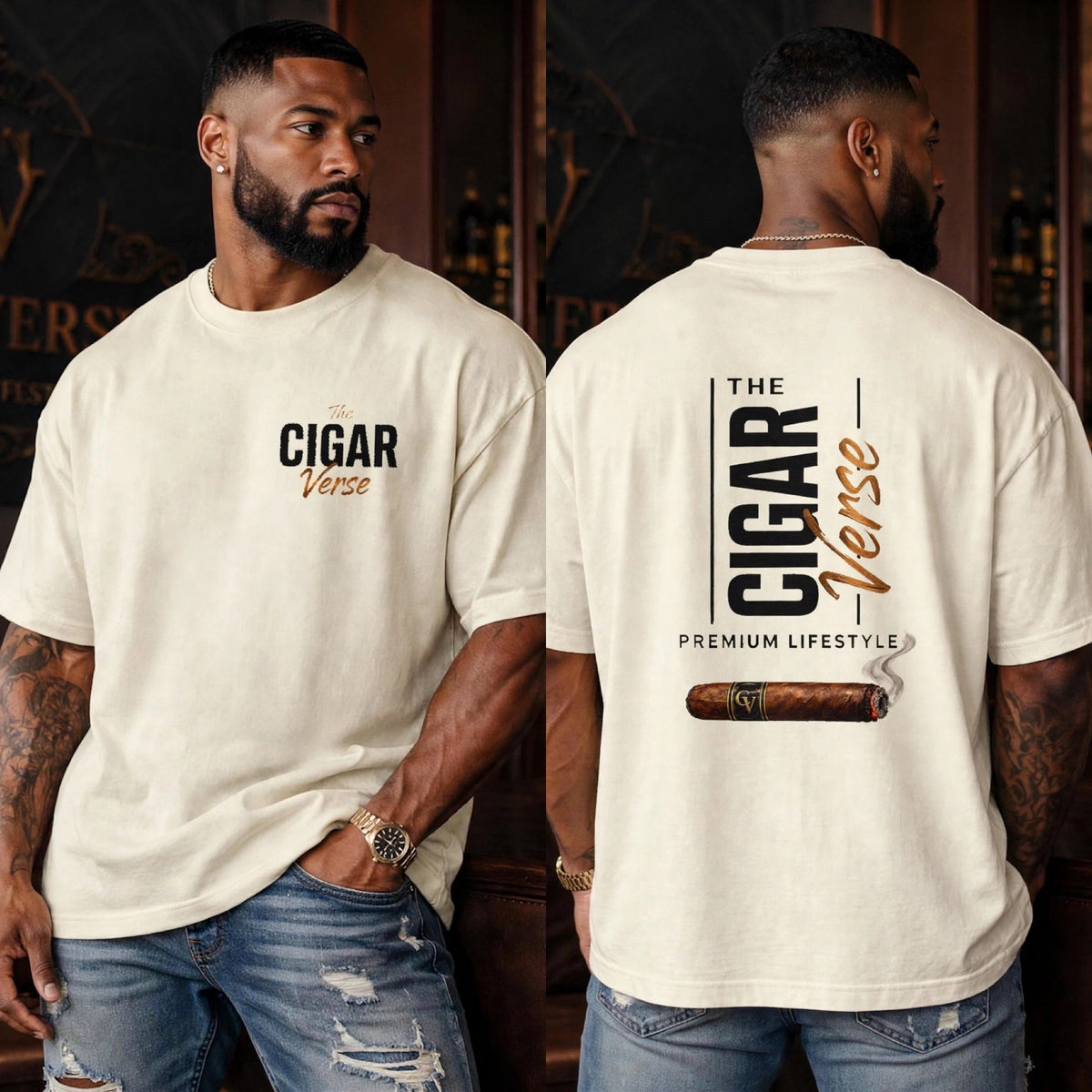 The Cigar Verse Premium Lifestyle Graphic T-Shirt