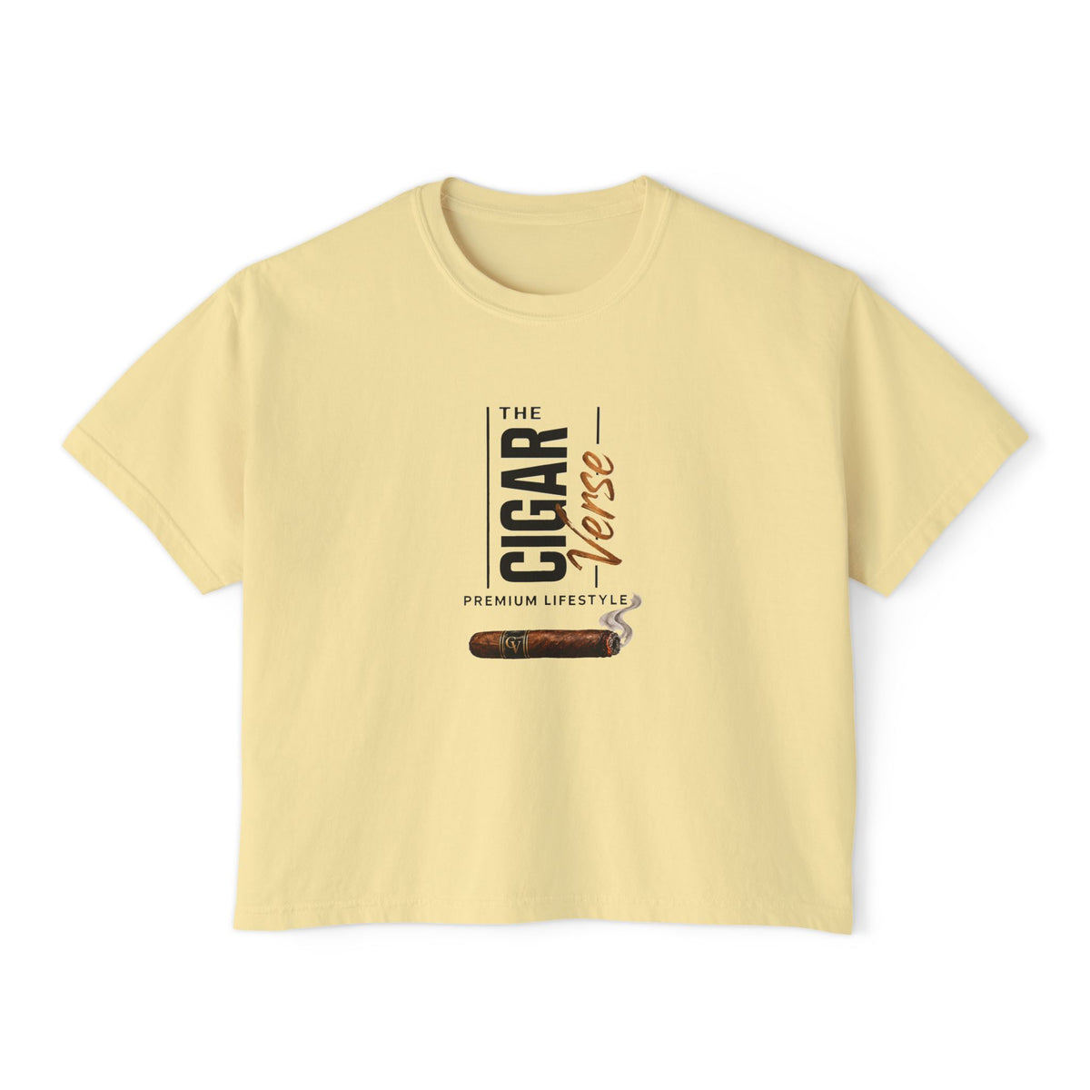 The Cigar Vintage Cigar Graphic Women's Boxy Tee