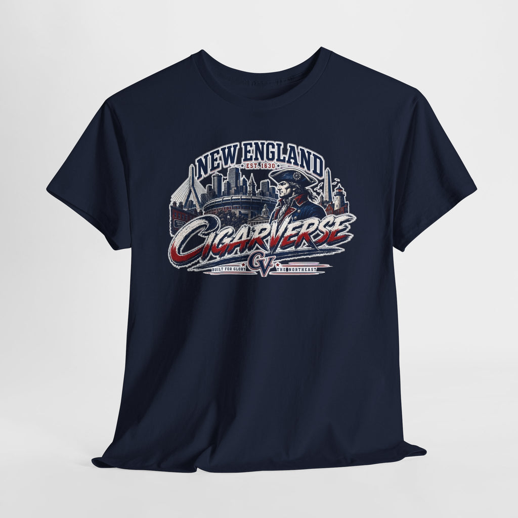 Unisex CIGARVERSE New England T-Shirt — 'NEW ENGLAND CIGARVERSE ' Skyline Graphic Tee