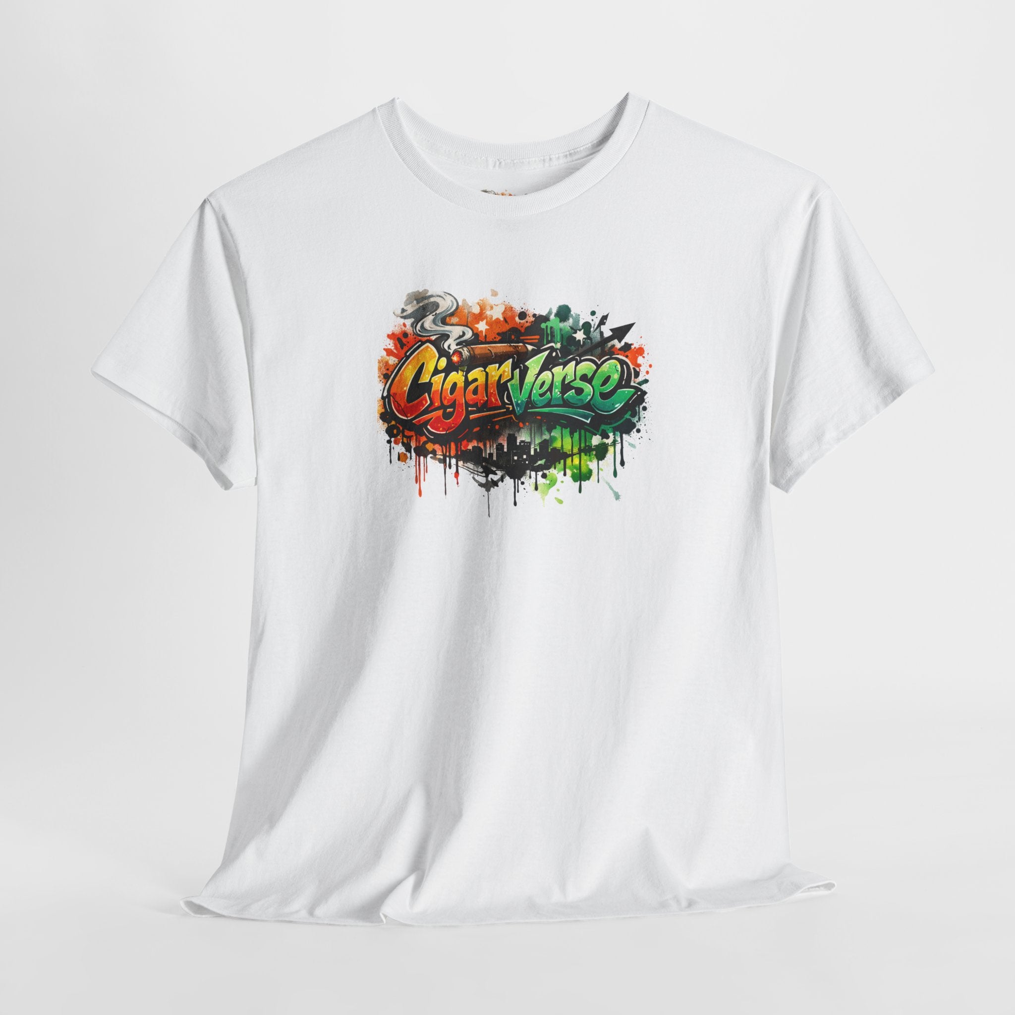 CigarVerse Graffiti Tee - Colorful Art Logo T-Shirt